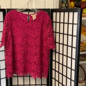 Lacey like top color is magenta extra extra large like new condition